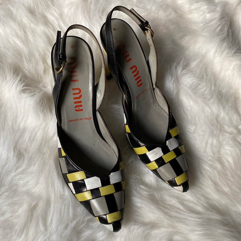 Miu Miu Multi-color Slingback Pumps size 35